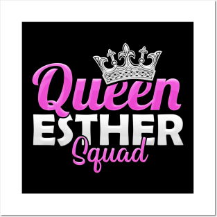 Humorous Queen Esther Squad Jewish Party & Carnival Design Posters and Art